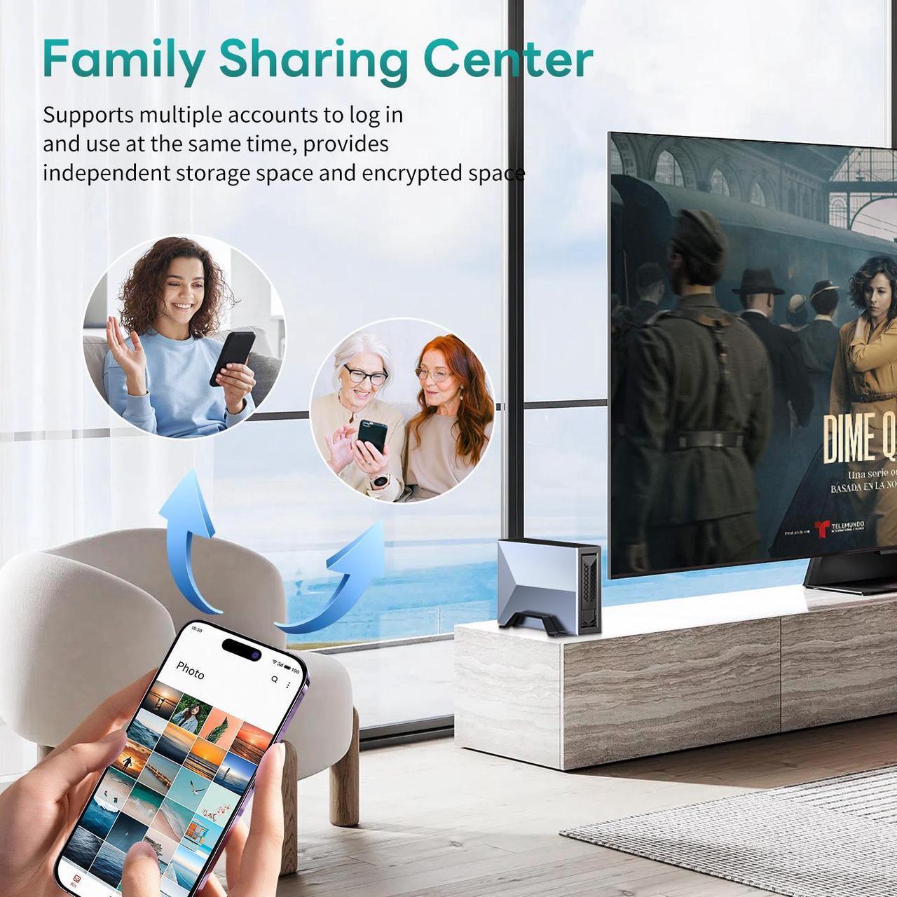 Alt view image 5 of 6 - Yottamaster NAS 20TB Network Attached Storage Personal Cloud Storage 2.5 3.5 inch DiskStation Apple Storage Global Remote Access Auto Backup Media Server Samba DLNA Function for Plex TV/PC/Phone (Disk