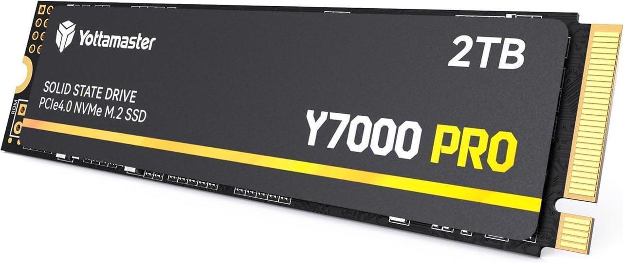 Main image of Yottamaster Y7000Pro 2TB SSD M.2 PCIe 4.0, Up to 7000MB/s, M.2 2280 NVMe Internal Solid State Drive with 3D QLC NAND Flash, Upgrade Storage for PS5, PC Computer, Laptop, Gaming