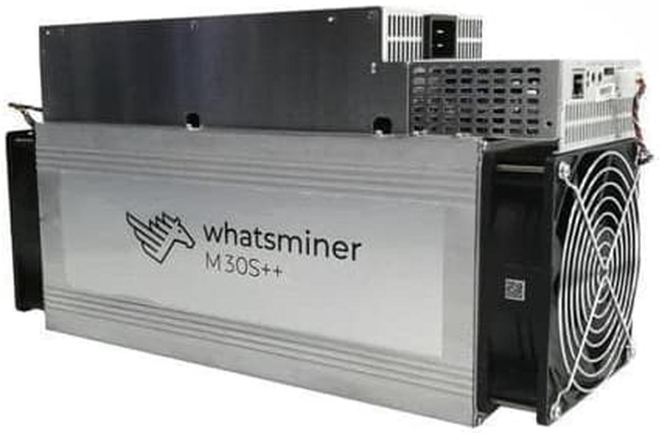 WhatsMiner M30S++ 106TH/s ASIC Miner 3286W Bitcoin BTC Mining With Power Supply