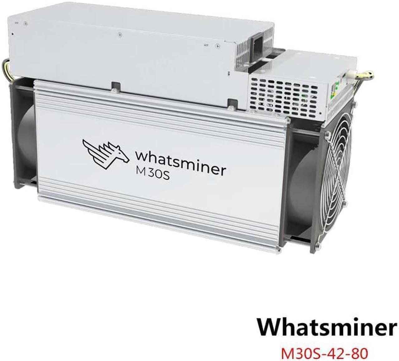 Whatsminer M31S from MicroBT mining SHA-256 algorithm with a maximum hashrate of 80Th/s for a power consumption of 3360W Shipping 5-9 days