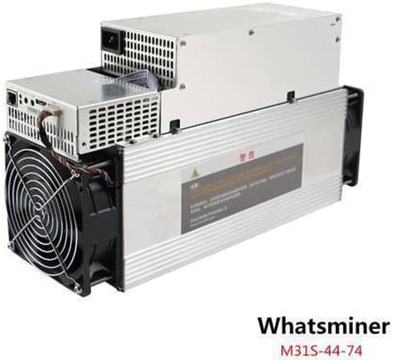 Whatsminer M31S from MicroBT mining SHA-256 algorithm with a maximum hashrate of 74Th/s for a power consumption of 3256W Shipping 5-9 days