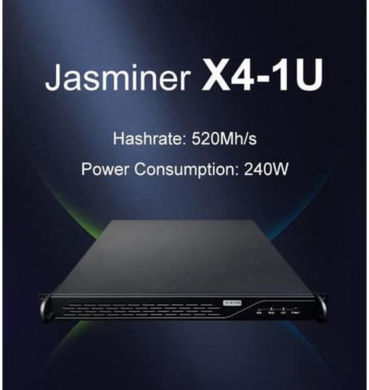 Release Jasminer X4 Miner 1U Server Architecture 520MH/s Hashrate 240W Power Consumation ETH Miner Ethereum Miner Supply and Guaranty by Egutek 180 Days