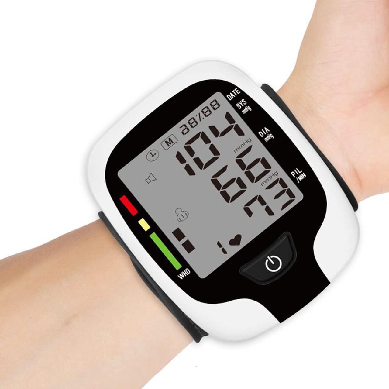 TAKROL W-03 Automatic Blood Pressure Monitor Wrist Cuff for Home Use Voice  BP Machine Digital BP Monitor with Large LCD Display