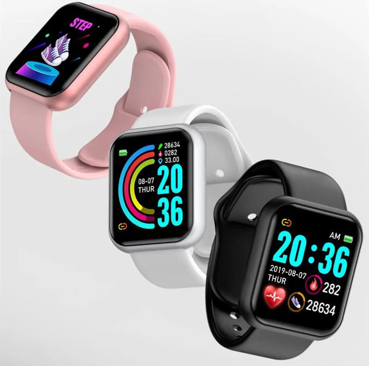 Alt view image 3 of 7 - Smart Watches Men Women Smartwatch Heart Rate Step Calorie Fitness Tracking Sports Bracelet For Apple Android Smart Watch