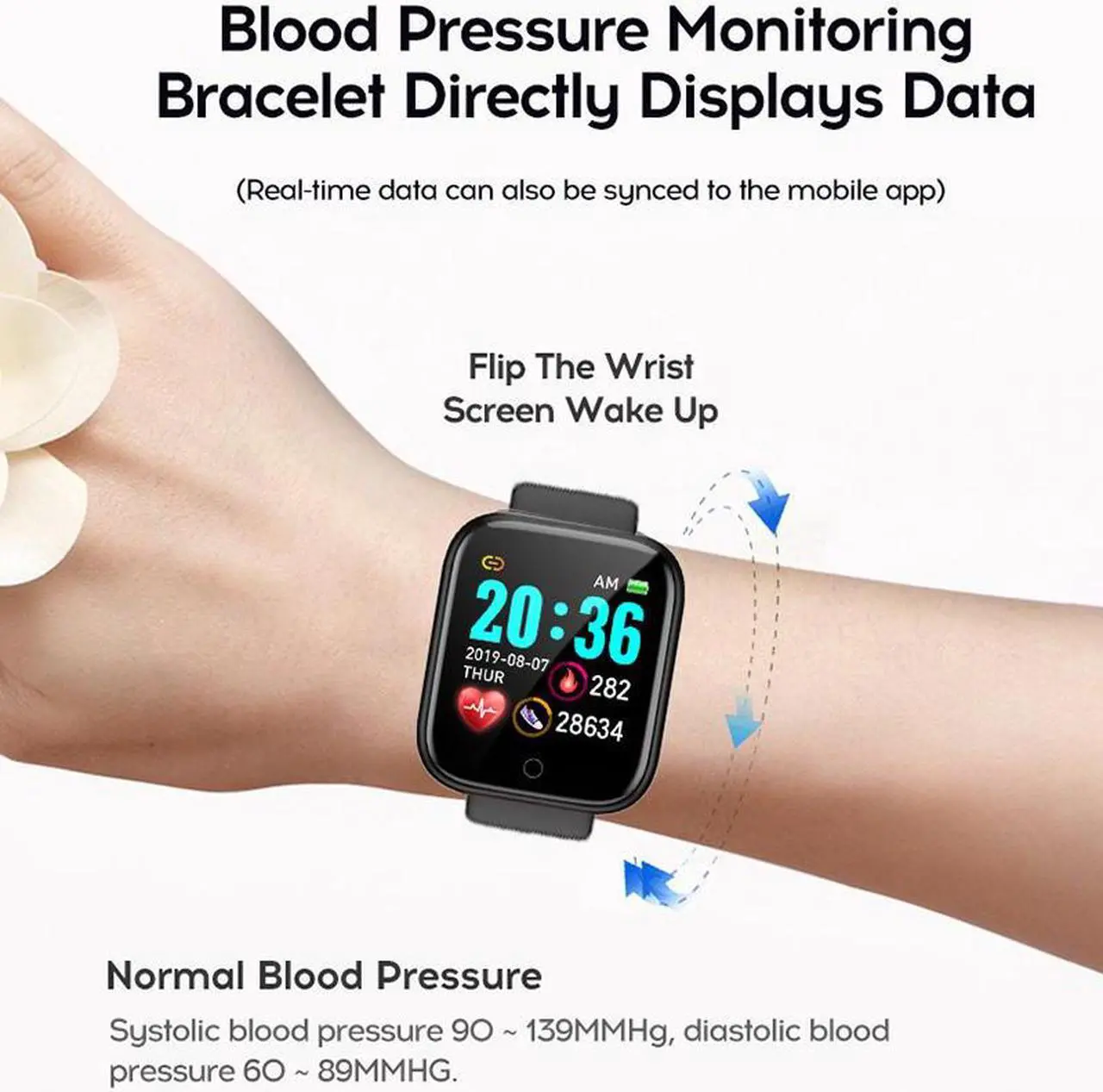 Alt view image 7 of 7 - Smart Watches Men Women Smartwatch Heart Rate Step Calorie Fitness Tracking Sports Bracelet For Apple Android Smart Watch