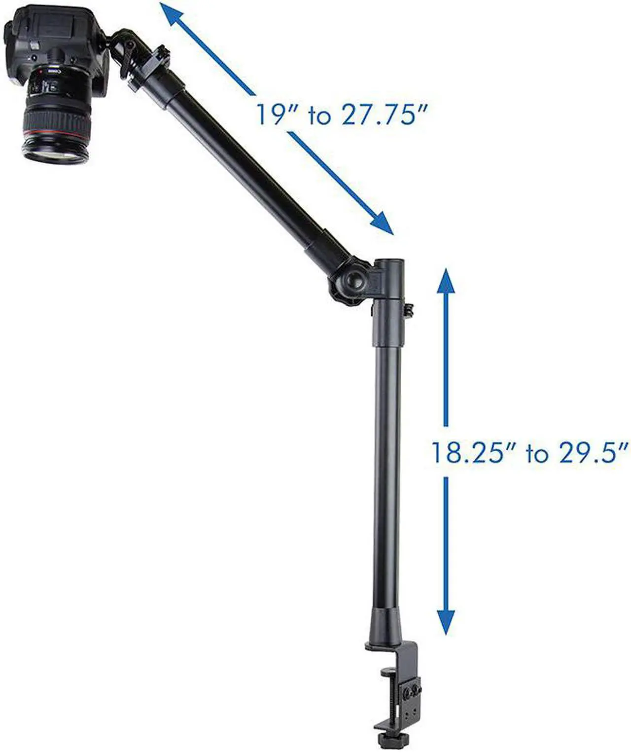 Alt view image 2 of 7 - Arkon Mounts DSLRTABMG5 - Clamp Stand for DSLR Camera, Tablet, or Phone
