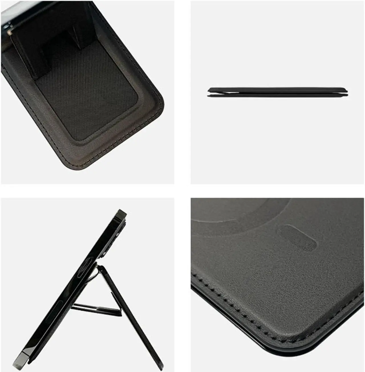 Alt view image 5 of 7 - NFC Smart Display Magsafe Wallet Stand,Magnetic Card Holder Ink Screen Glass Projection Holder Compatible for iPhone 16/15/14/13/12/11 Orange