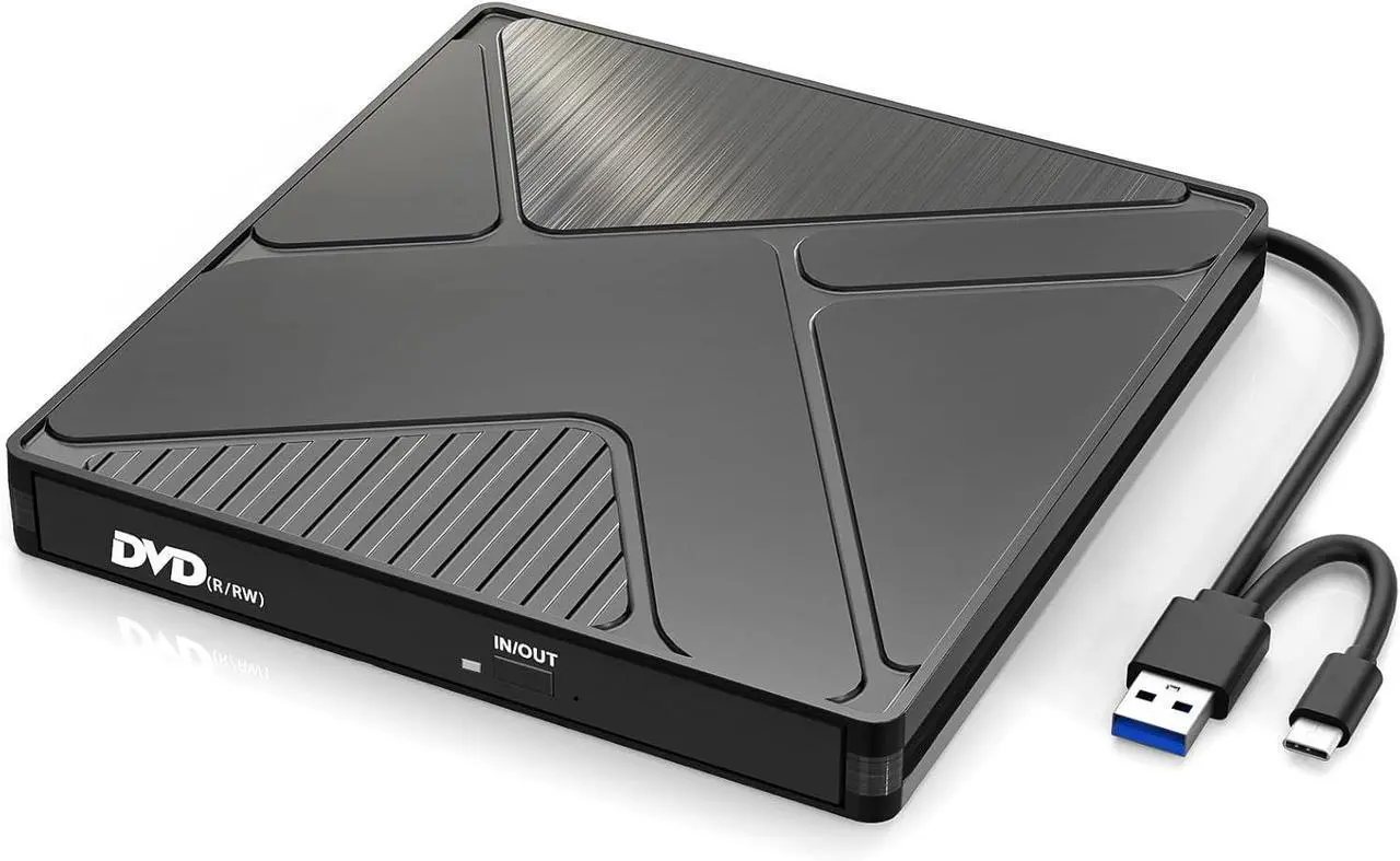 Main image of Adiven External CD/DVD Drive for Laptop USB 3.0 Type-C CD/DVD +/-RW Burner Writer Player Optical CD ROM Disk Drive Compatible for Laptop,Desktop,MacBook,Win11 / 10/8/ 7 / XP, Linux, Mac OS, Vista