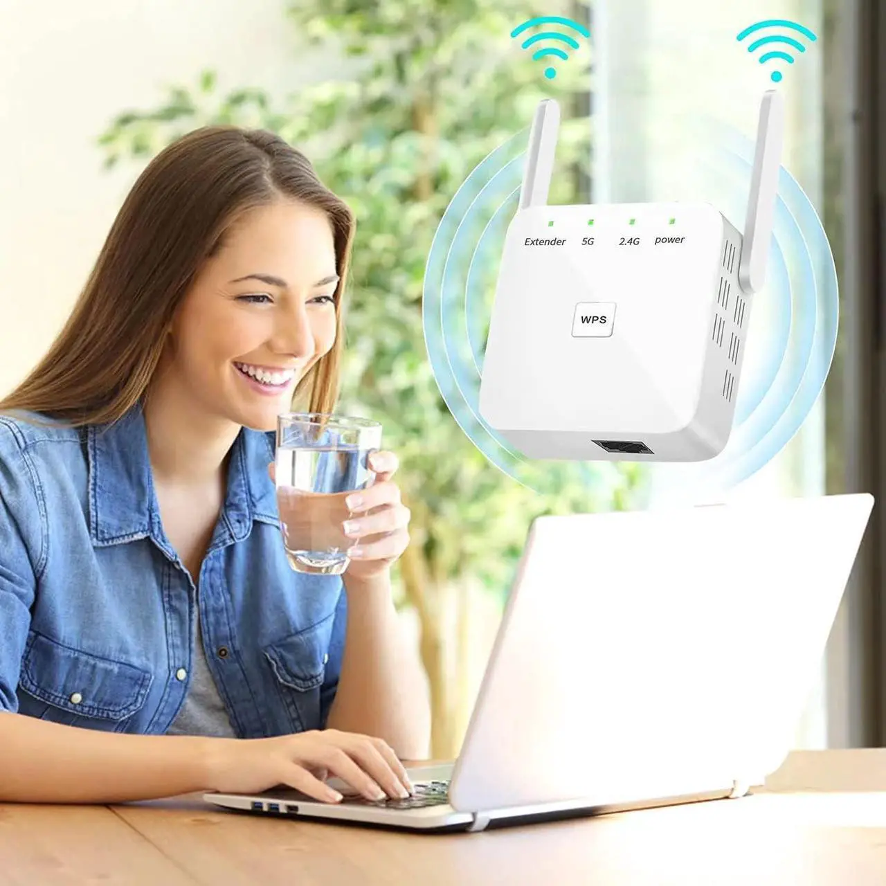 Alt view image 6 of 7 - High Perforamnce WiFi Extender, 2025 Fastest WiFi Booster, WiFi Extenders Signal Booster for Home, Internet Booster WiFi Repeater Covers Up to 10,000 Sq.ft and 50+ Devices,White