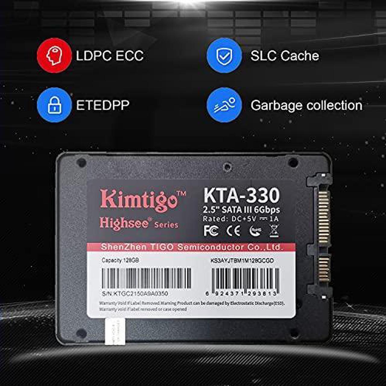 Main image of kimtigo 2.5" Internal SSD 1TB, 3D NAND Solid State Drive, SATA III 6Gb/s 2.5 inch 7mm (0.28"), Read up to 550MB/s