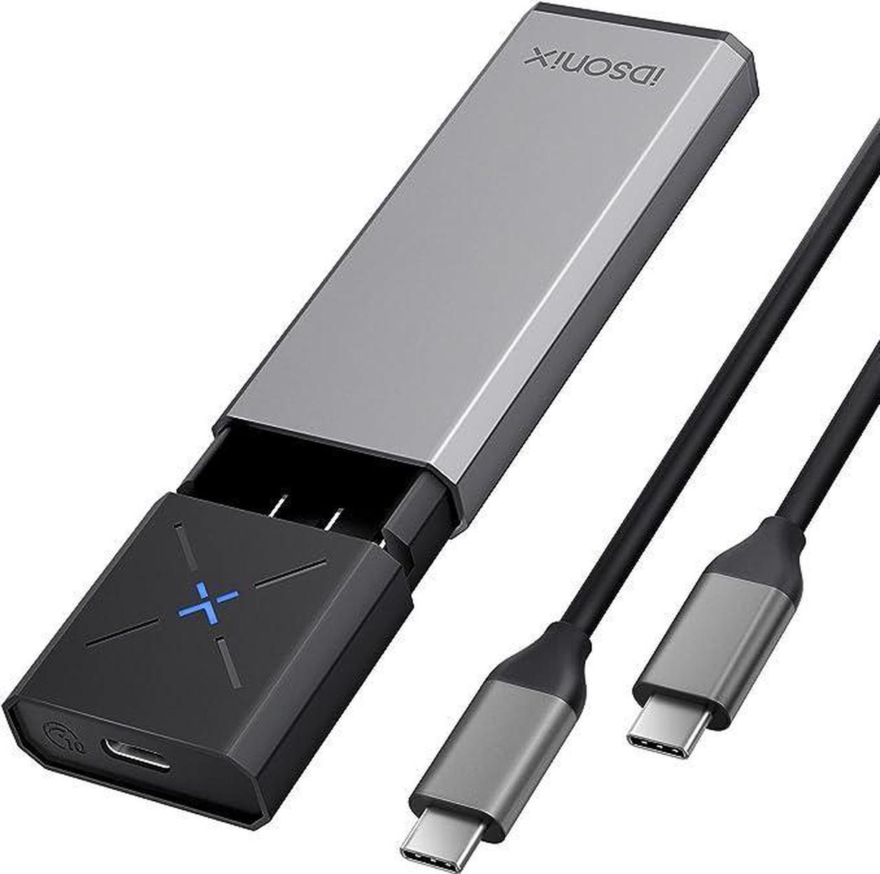 Main image of iDsonix M.2 NVMe PCIe SSD Enclosure Adapter[Tool Free][Aluminum], NVMe to USB C 3.2 Gen 2 10Gbps NVMe PCIe External Enclosure, Supports M-Key/B+M Key, with UASP Trim for 2230/2242/2260/2280 SSD