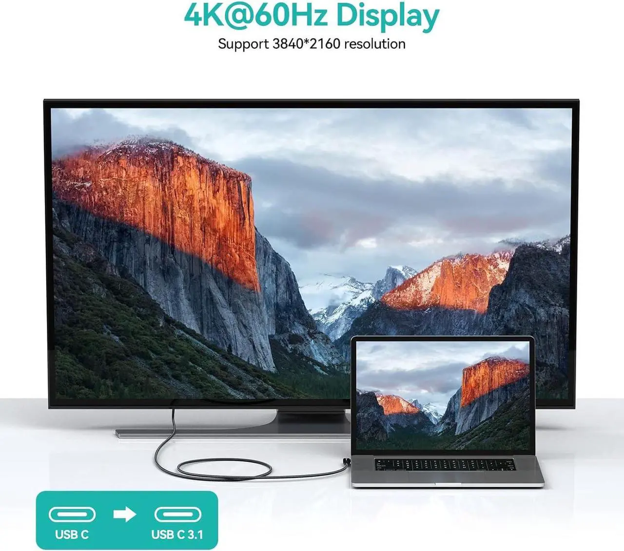 Alt view image 7 of 7 - Yottamaster USBC to USB C Cable Right Angle[20Gbps, 100W, 3M], USB3.2X2 Type-C Cable Right Angle with E-Marker Support 4K@60Hz, Fully Compatible with Phone/Laptop/Tablet/Switch USB C Device [10ft/3m]