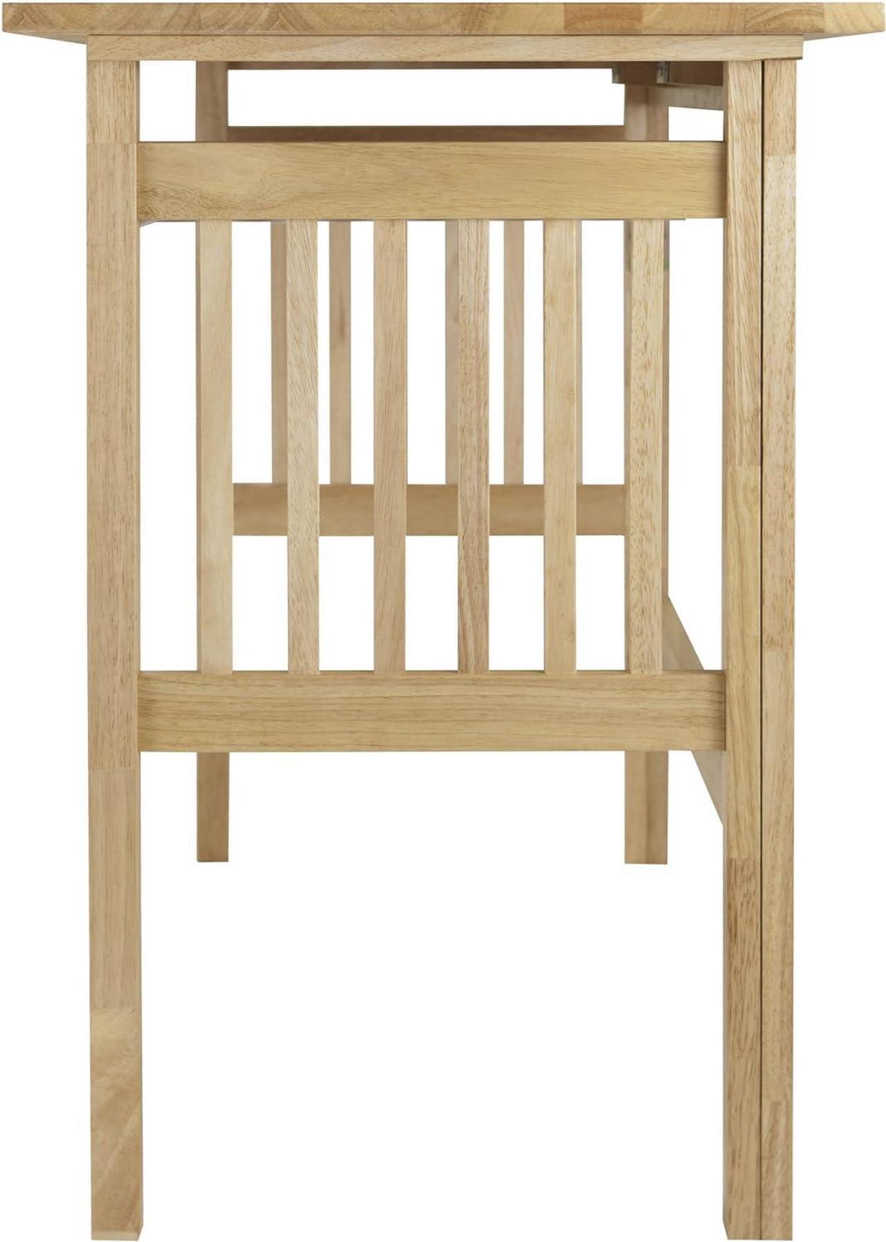 Alt view image 7 of 7 - Folding Computer Desk, Beechwood