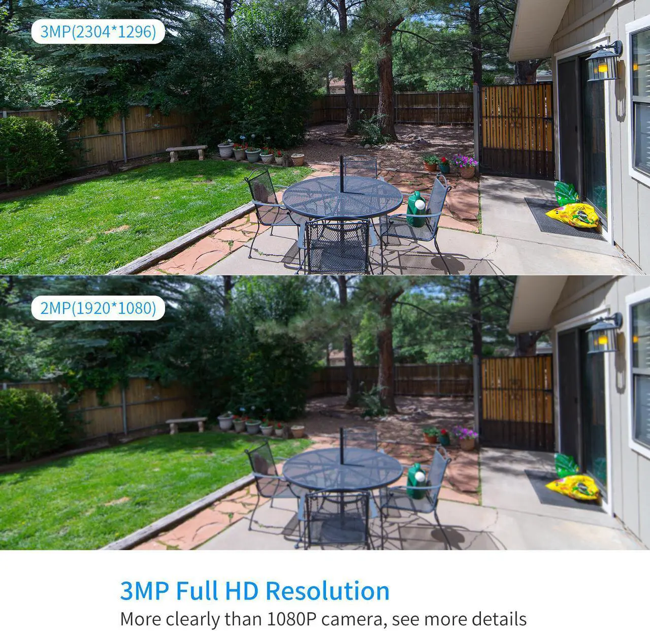 Alt view image 4 of 6 - Hiseeu  3MP Outdoor Wireless Security Camera, Waterproof Outdoor Indoor 3.6mm Lens IR Cut Day & Night Vision with Power Adapter, Compatible Hiseeu 8CH Wireless Security Camera System