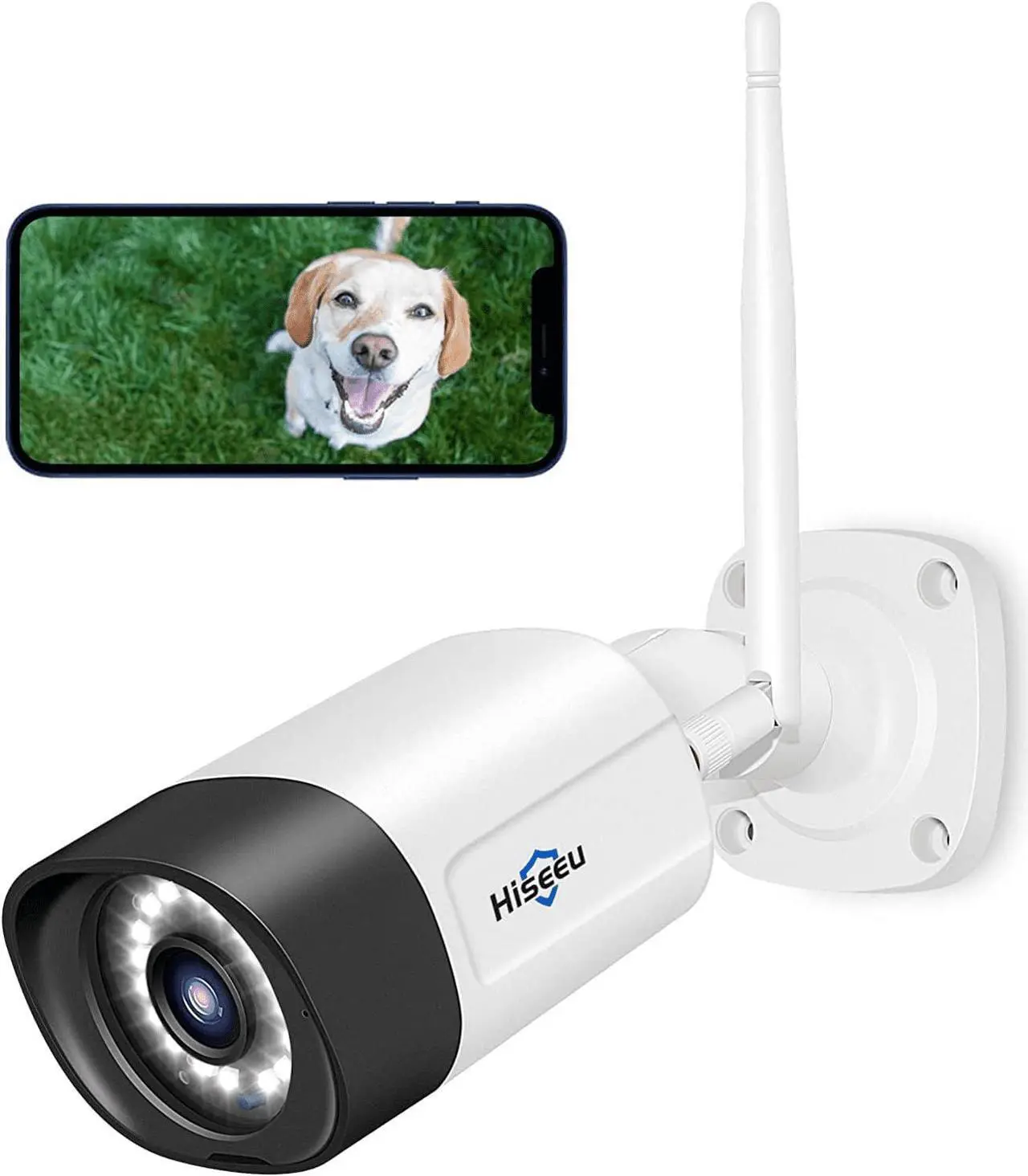 Main image of Hiseeu 5MP Outdoor Security Camera Bullet, 2-Way Audio, 5MP Surveillance IP Cameras,IP66 Waterproof, Remote Viewing, Motion Detection, Night Vision