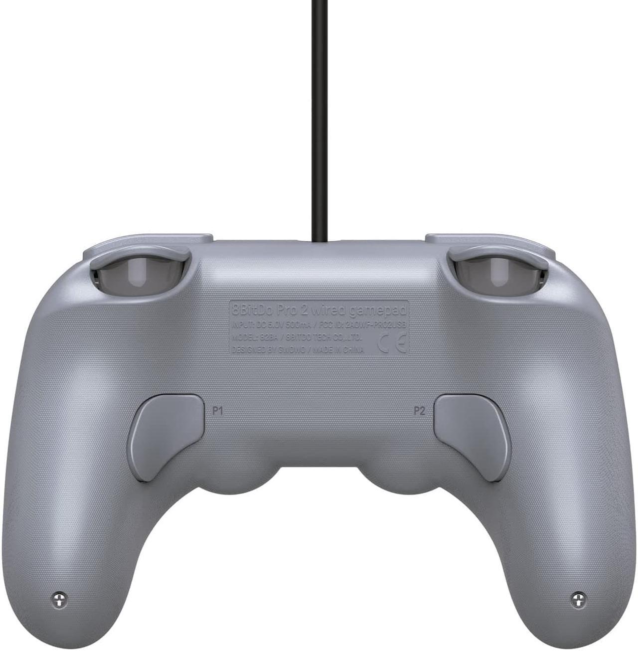Alt view image 3 of 7 - 8BitDo Pro 2 Wired Controller for Switch, Windows, Steam Deck & Raspberry Pi (Gray Edition)