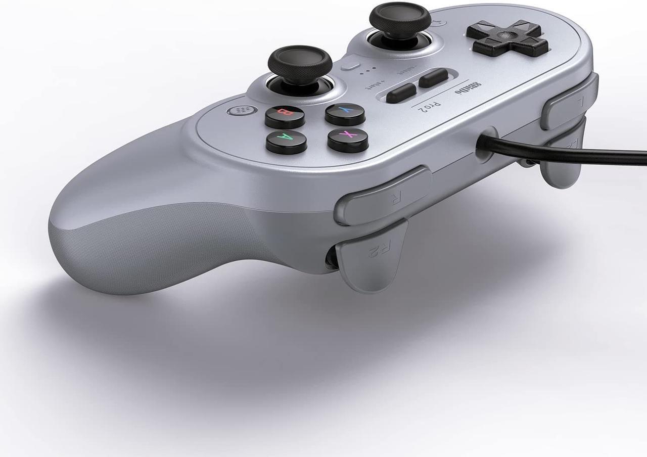Alt view image 5 of 7 - 8BitDo Pro 2 Wired Controller for Switch, Windows, Steam Deck & Raspberry Pi (Gray Edition)