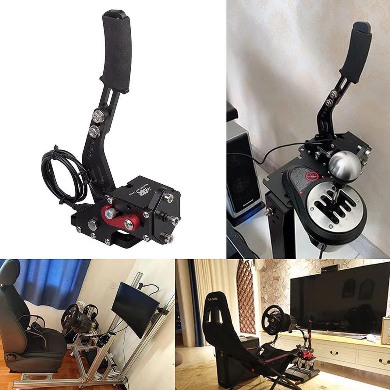 Alt view image 7 of 7 - PC Racing Game USB Handbrake for 16Bit SIM for Racing Games, Compatible with G27 G29 G920 G923 T500 T300 Simulate Linear HandbrakeWith Fixing Clip and Plate