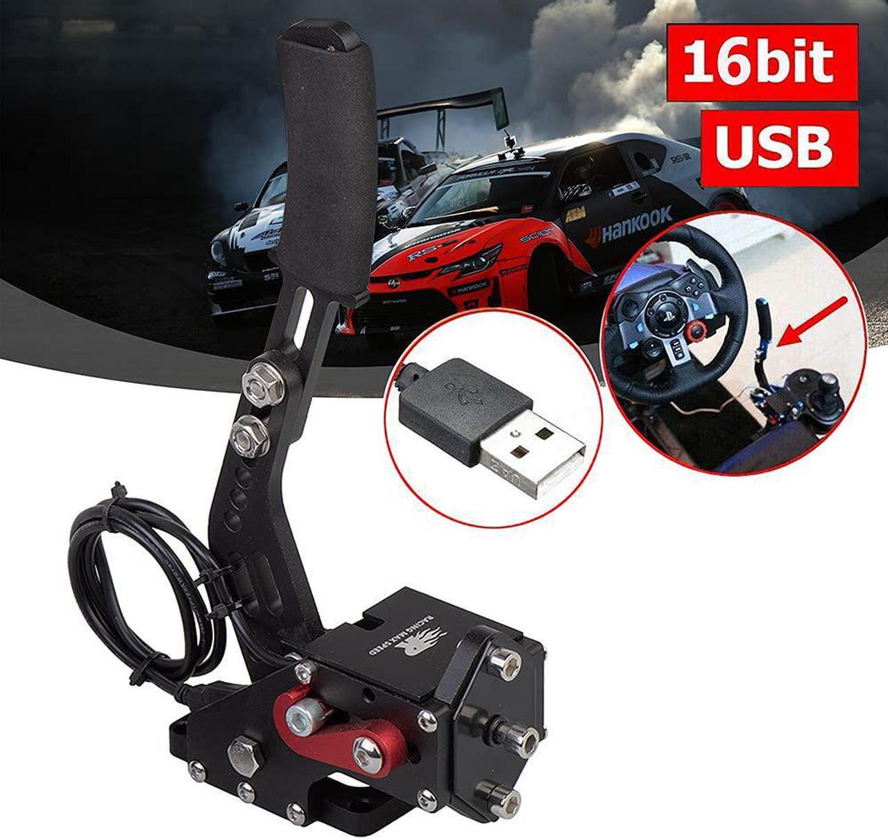 Alt view image 5 of 7 - PC Racing Game USB Handbrake for 16Bit SIM for Racing Games, Compatible with G27 G29 G920 G923 T500 T300 Simulate Linear HandbrakeWith Fixing Clip and Plate