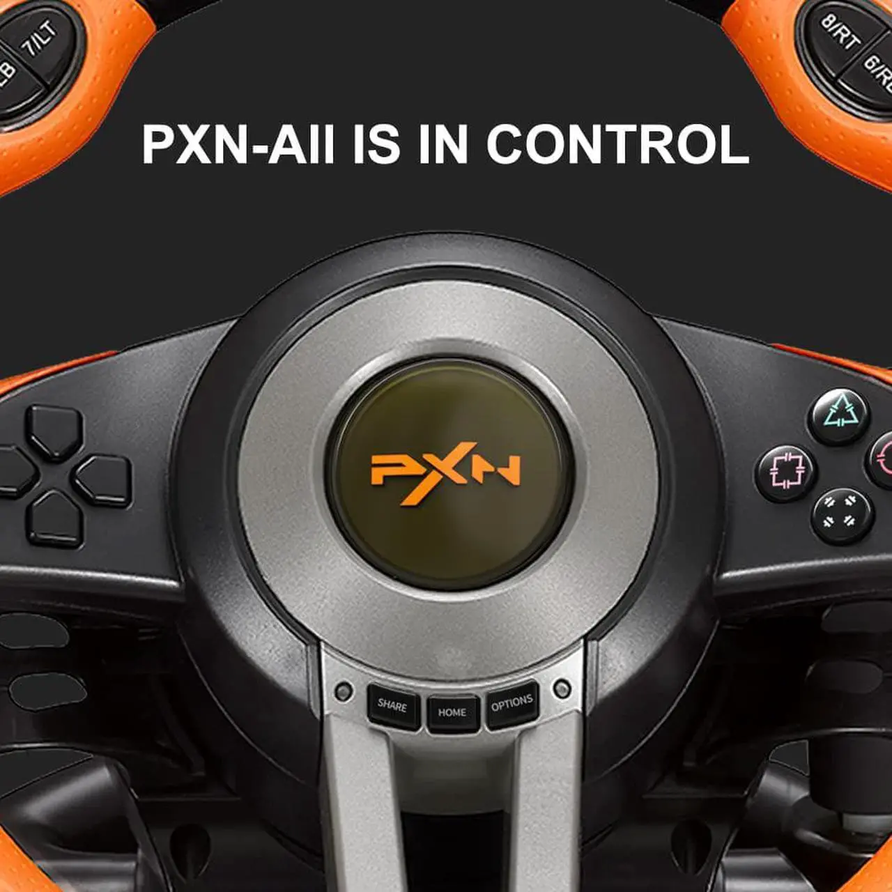 Alt view image 4 of 6 - PXN PC Racing Wheel, V3 PRO 180 Degree Universal USB Car Sim Game Steering Wheel with Pedals for PC, Xbox One, Xbox Series S/X, PS3, PS4, Switch