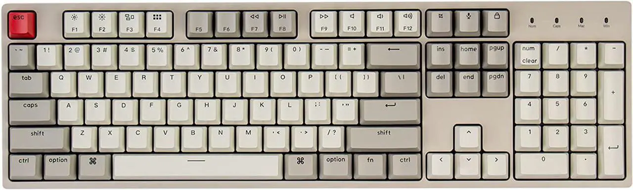 Main image of Keychron C2 Full Size Wired Mechanical Keyboard Compatible with Mac, Keychron Brown Switch, 104 Keys ABS Retro Color Keycaps Gaming Keyboard for Windows, USB-C Type-C Braid Cable