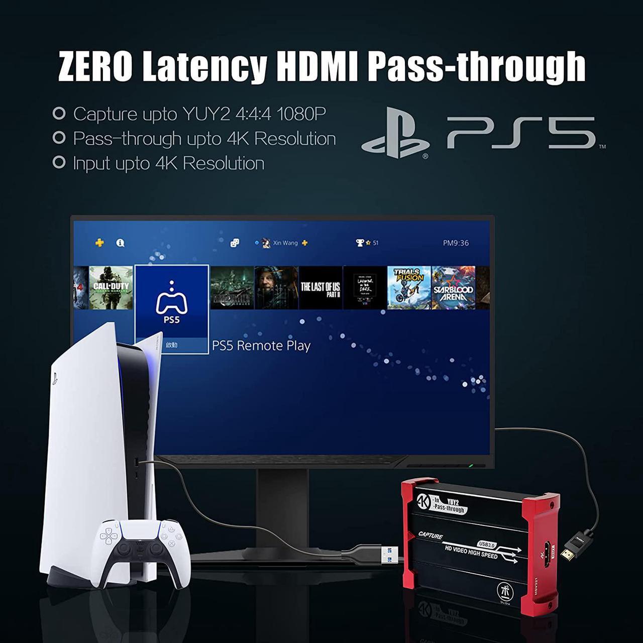 Alt view image 3 of 7 - Mirabox Capture Card for Nintendo Switch,USB3.0 1080P 60FPS Video Audio Capture Card,Support 4K@30Hz Input and Passthrough for PS4 PS5 DSLR Xbox Streaming and Recording by OBS