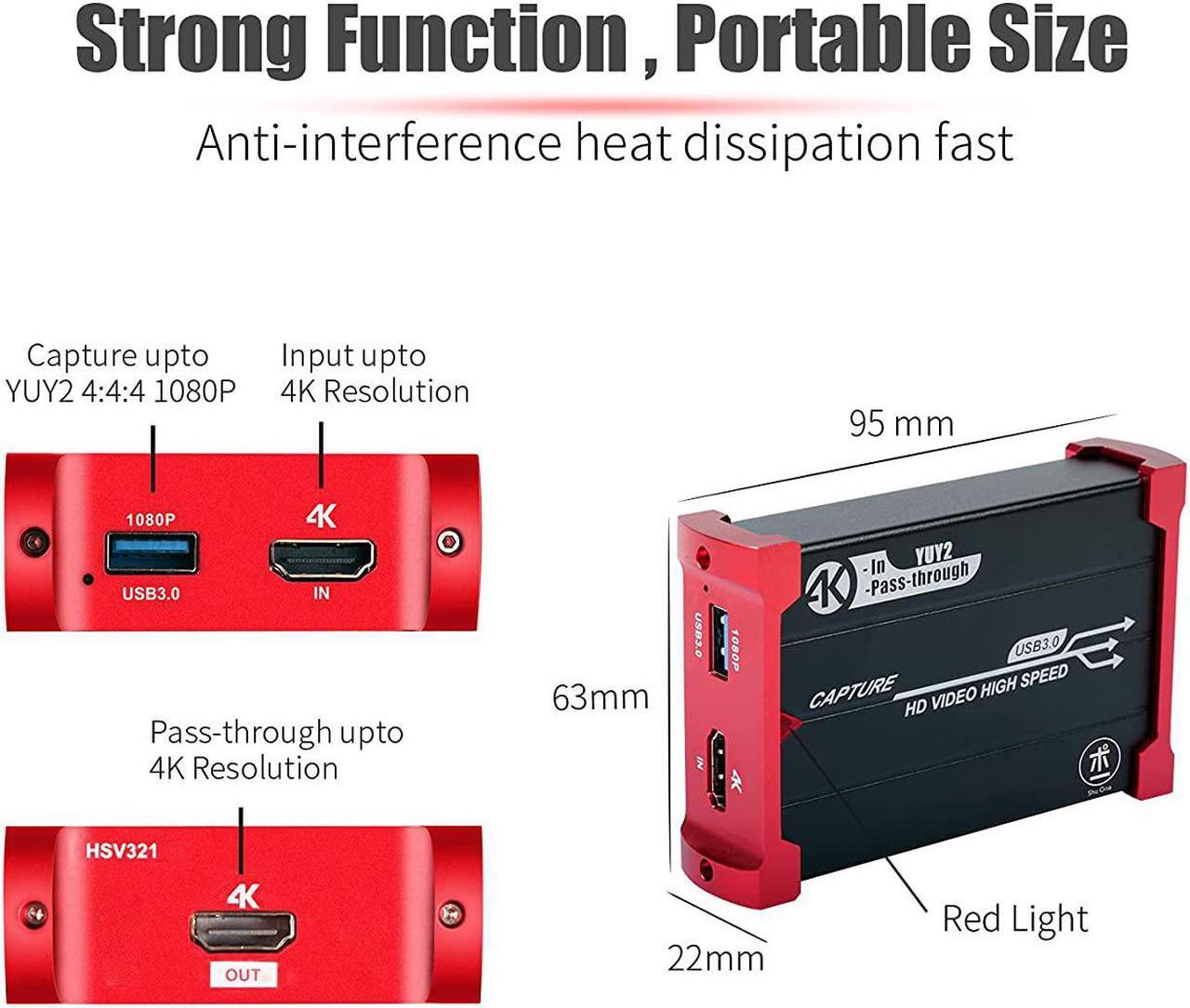 Alt view image 7 of 7 - Mirabox Capture Card for Nintendo Switch,USB3.0 1080P 60FPS Video Audio Capture Card,Support 4K@30Hz Input and Passthrough for PS4 PS5 DSLR Xbox Streaming and Recording by OBS