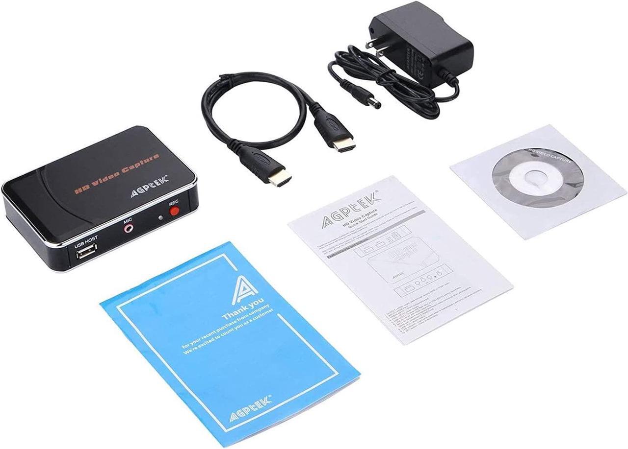 Alt view image 7 of 7 - 1080P HDMI Video Capture Card HD Game Recorder Compatible with Xbox One/360/ PS4/ Wii U/Nintendo Switch and Support Mic in for Commentary - No PC Required