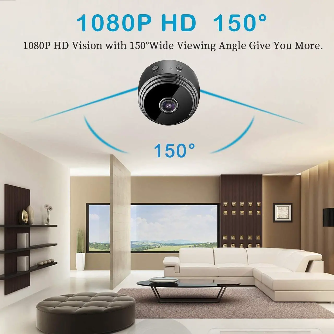 Alt view image 4 of 7 - Wireless Mini WiFi Hidden Camera, Upgraded HD 1080P Portable Home Security Cameras with Night Vision, Monitor Detection Tiny Cameras for Indoor/Outdoor(Not Included SD Card)