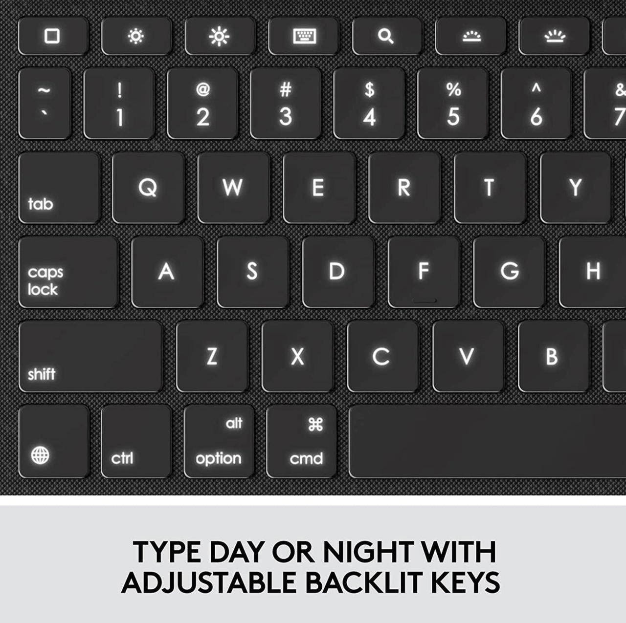 Alt view image 4 of 7 - Combo Touch for iPad (7th, 8th and 9th generation) keyboard case with trackpad, wireless keyboard, Smart Connector technology - Graphite
