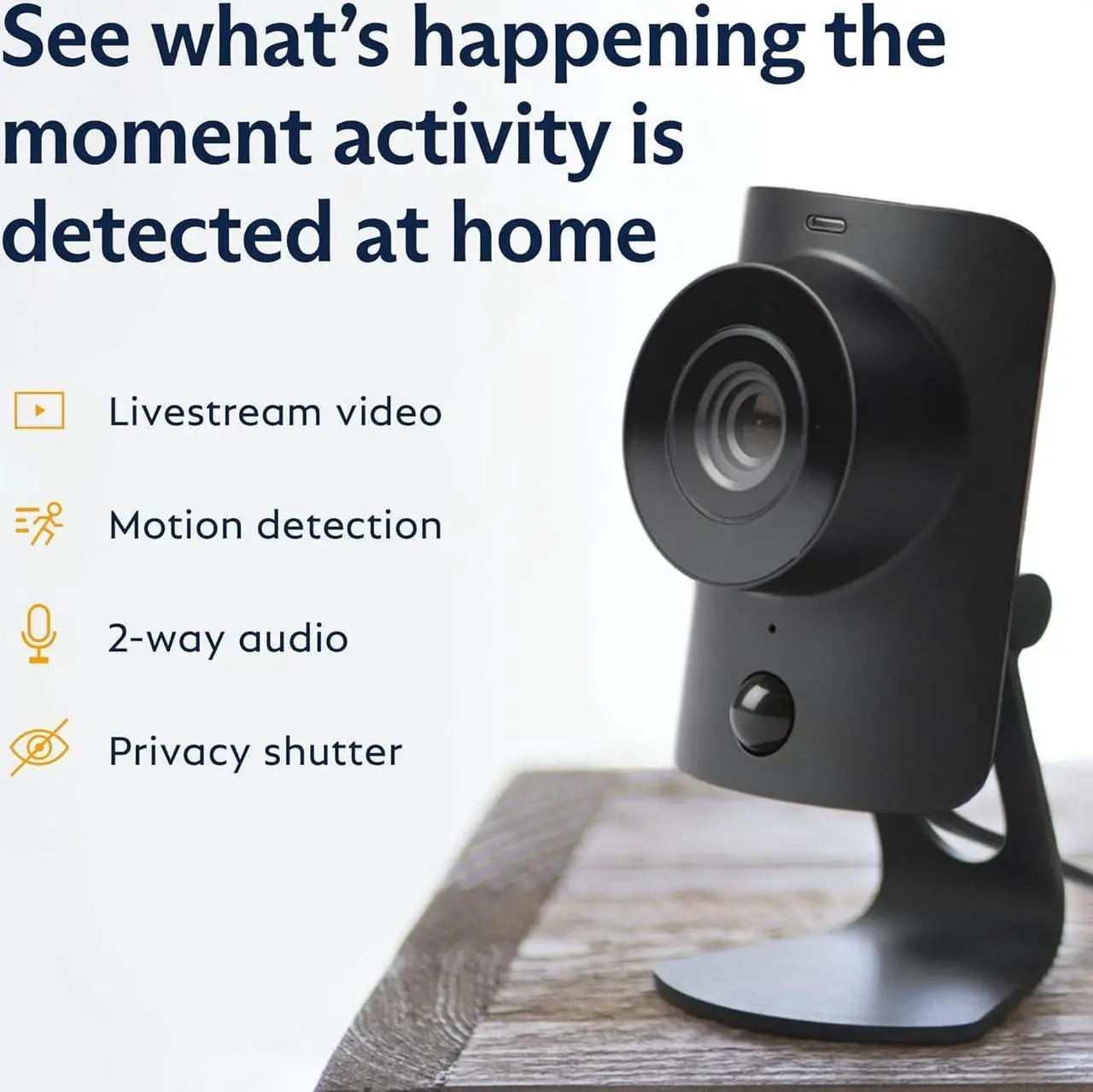 Alt view image 3 of 7 - 12 Piece Wireless Home Security System w/HD Camera - Optional 24/7 Professional Monitoring - No Contract - Compatible with Alexa and Google Assistant, White