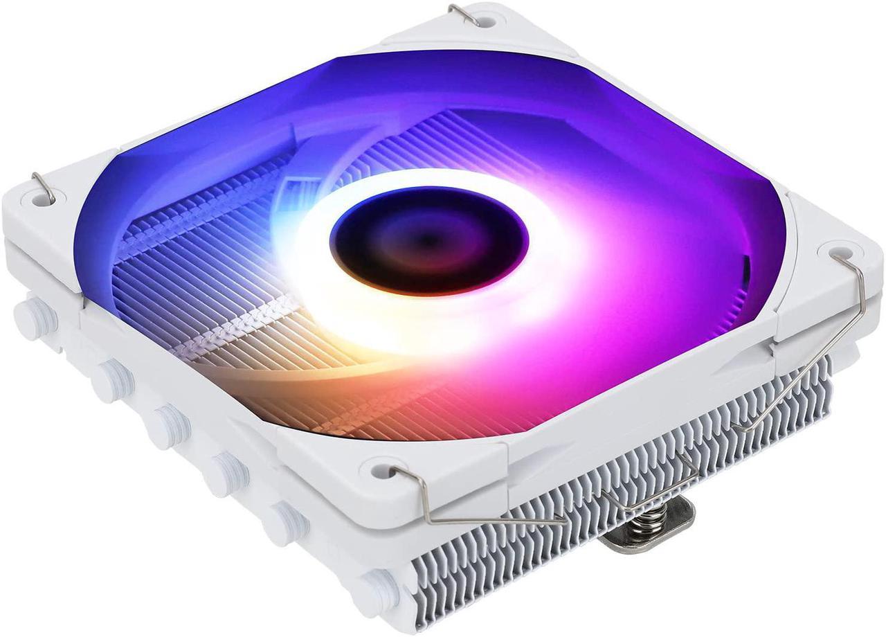 Thermalright AXP120-X67 White ARGB Low Profile CPU Air Cooler with Quite 120mm TL-C12015W-S PWM Fan, 6 Heat Pipes, 67mm Height, for AMD AM4/Intel LGA 1700/1150/1151/1200/2011/2066