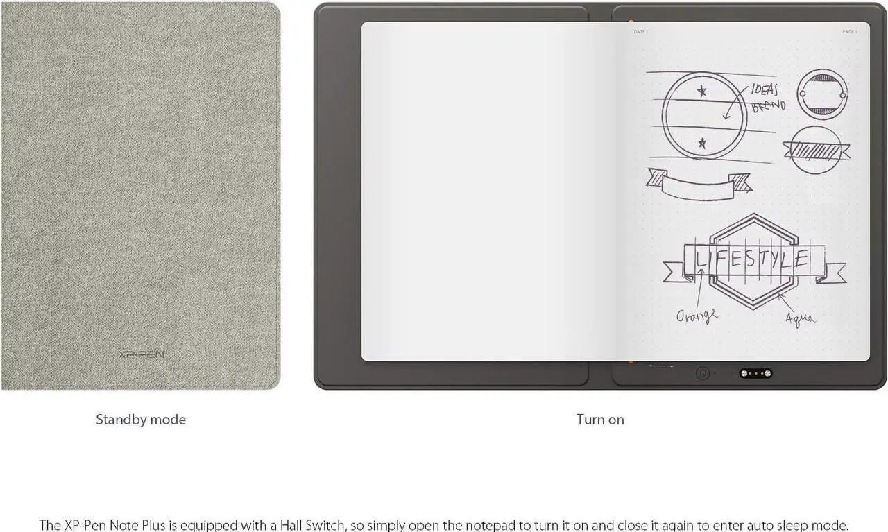 Alt view image 5 of 7 - Paper Tablet XP-PEN Note Plus Note-Taking Tablets, Smart Notepad, Digitizing Tablet for Business, Academic and Art Creation, Compatible with General A5 Size Notebook