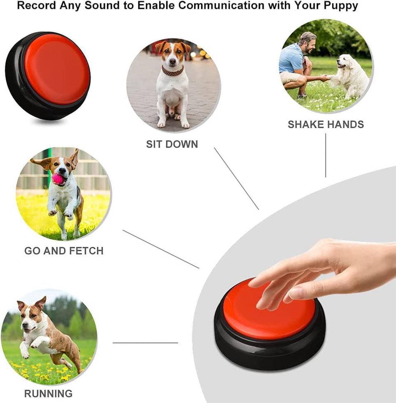 Alt view image 4 of 6 - Recordable Easy Button Sound Button Voice Recording Talking Button 30 Second Custom Recordable Talking Button for Dogs to Communicate Answer Buzzer