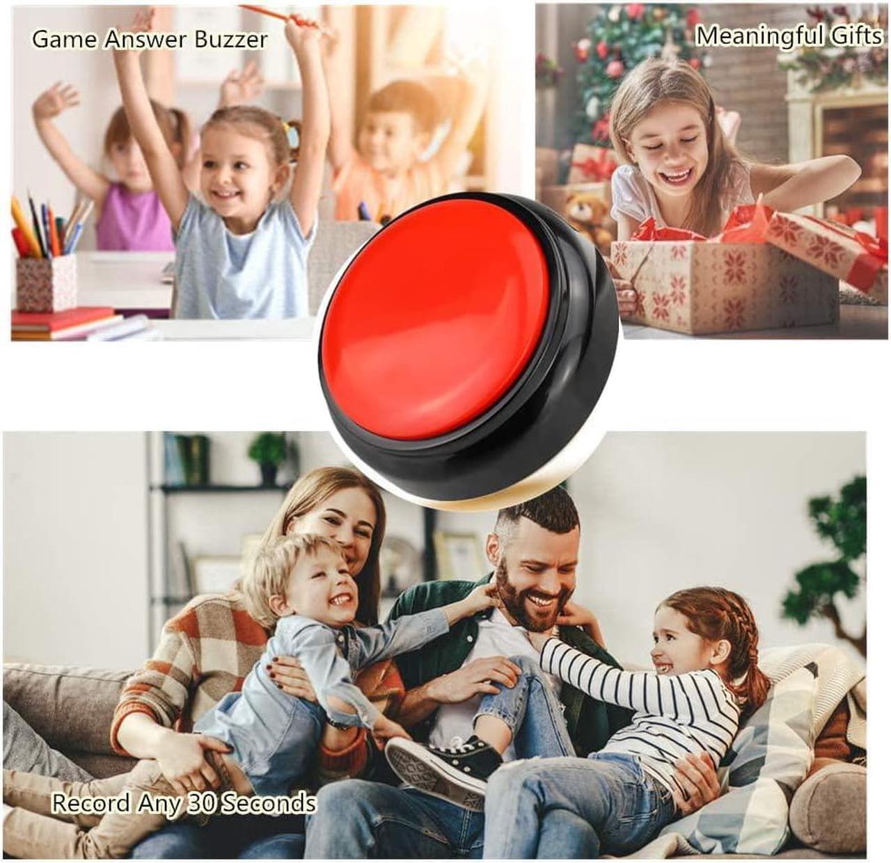 Alt view image 5 of 6 - Recordable Easy Button Sound Button Voice Recording Talking Button 30 Second Custom Recordable Talking Button for Dogs to Communicate Answer Buzzer