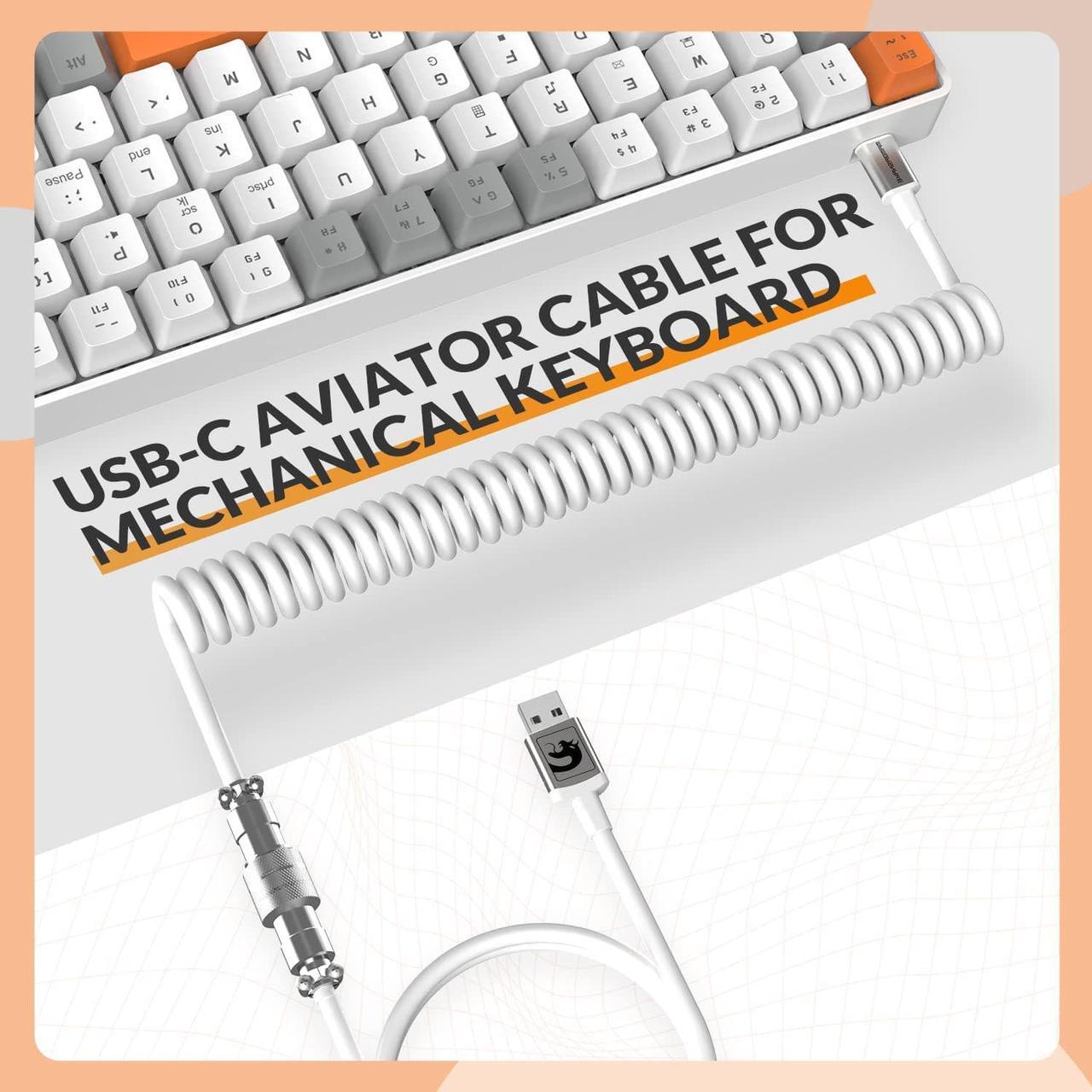 Alt view image 5 of 7 - ZIYOU LANG RK-T8 Wired 65% Mechanical Gaming Keyboard with RGB LED Backlit Anti-ghosting TKL Mini 68 Key Custom Coiled C to A Cable Linear Red Switch for PS4 PS5 Xbox PC Mac Gamer(Gray/White/Orange)