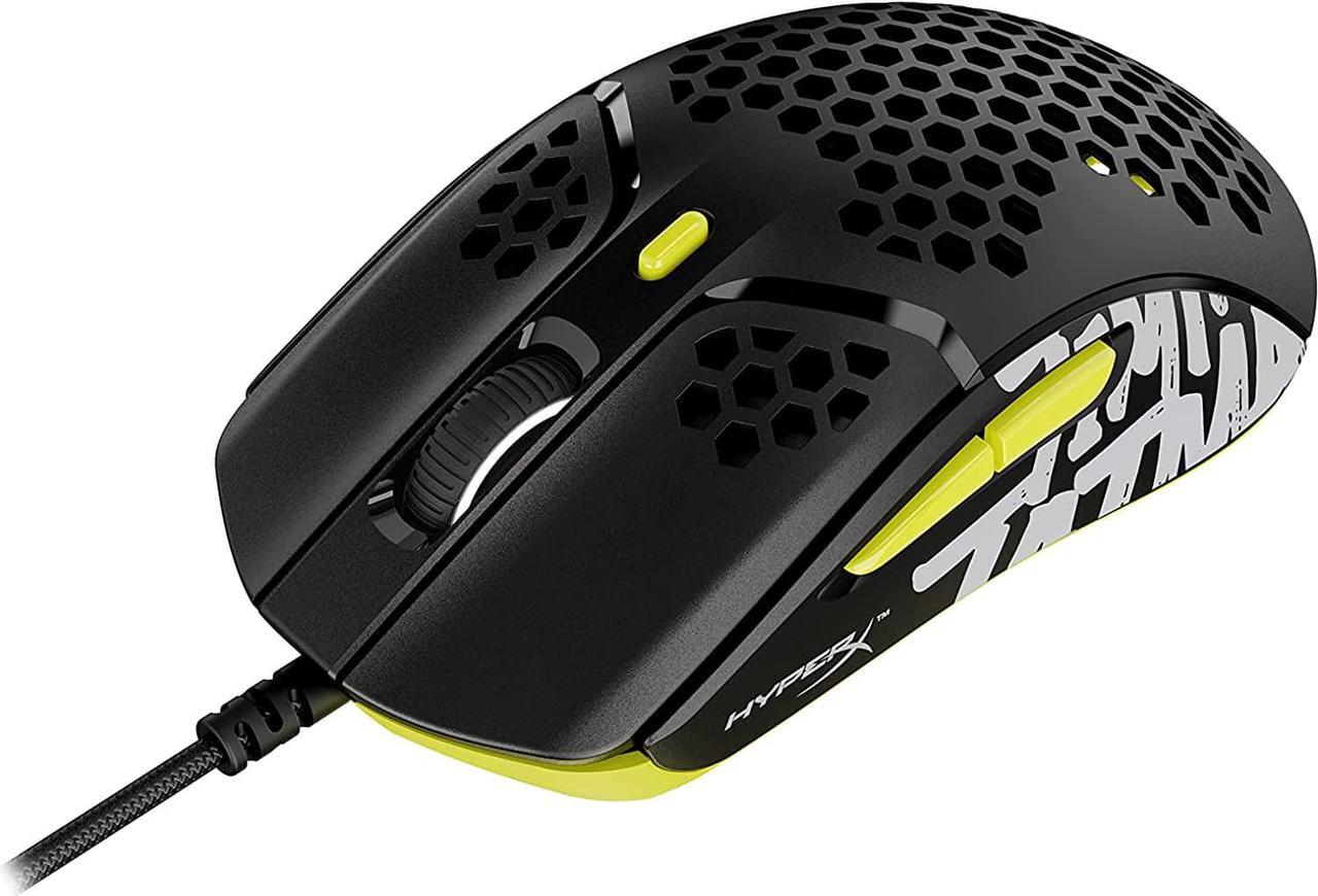 Alt view image 7 of 7 - HyperX Pulsefire Haste  Gaming Mouse  TimTheTatMan Edition  Ultra-Lightweight, 59g, Honeycomb Shell, Hex Design, HyperFlex USB Cable, Up to 16000 DPI, 6 Programmable Buttons