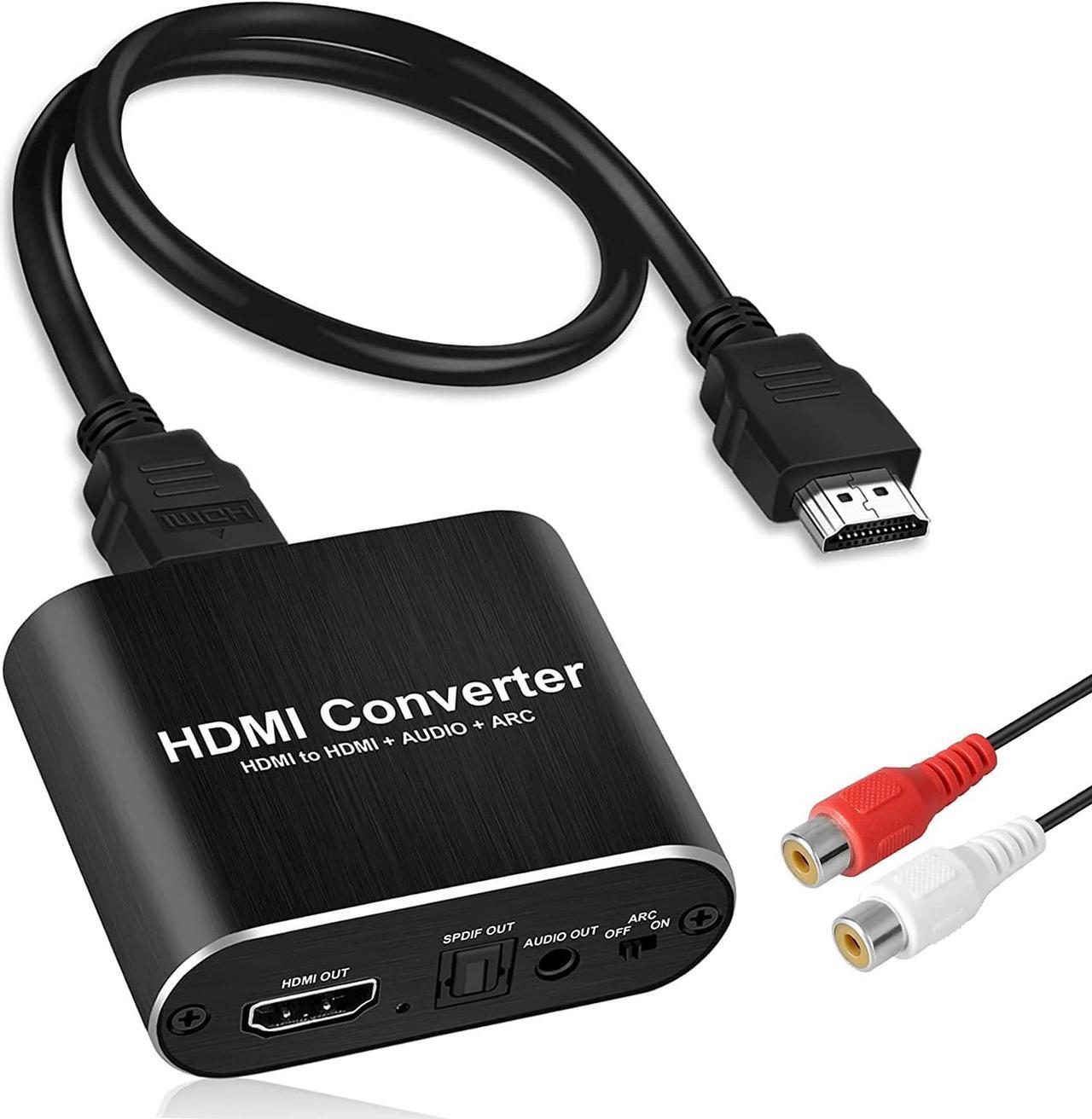 Main image of avedio Links 4K@60Hz HDMI Audio Extractor, HDMI to HDMI + Optical Toslink SPDIF + 3.5mm AUX Stereo Audio Out, HDMI Audio Converter Adapter Splitter Support HDCP2.2 Full HD 1080P 3D