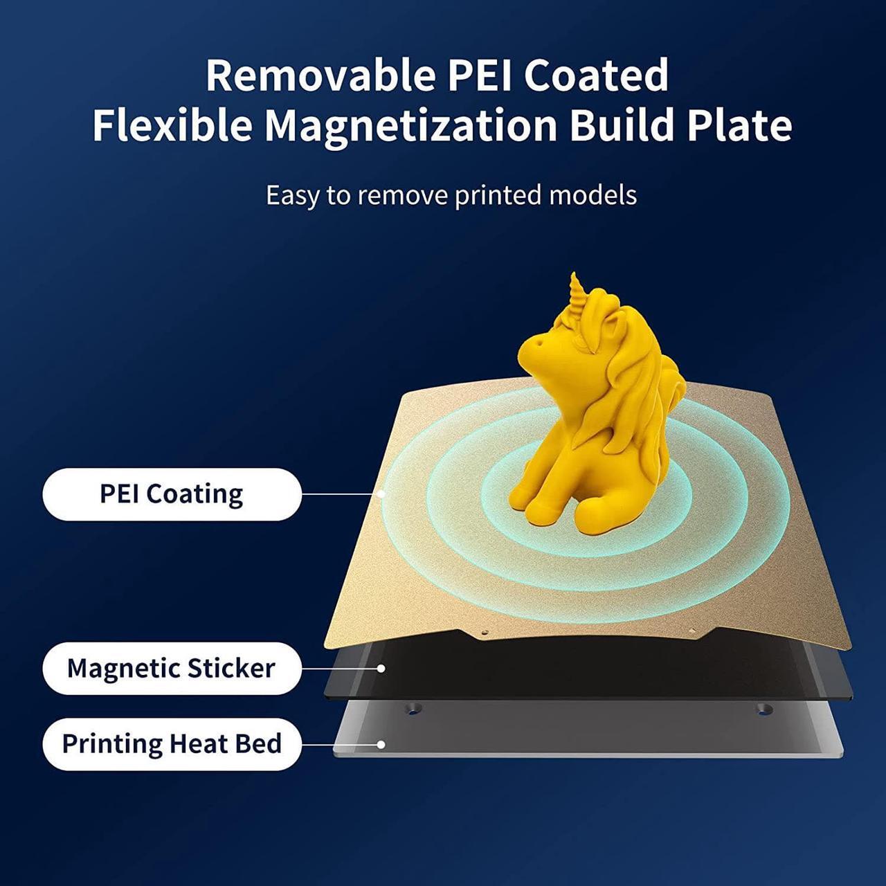 Alt view image 3 of 7 - Voxelab Aquila S2 3D Printer with High Temperature(300°C) Extruder, N32 Motherboard High Precision Printing, Removable PEI Coated Flexible Build Plate, Resume Printing 220 * 220 * 240mm