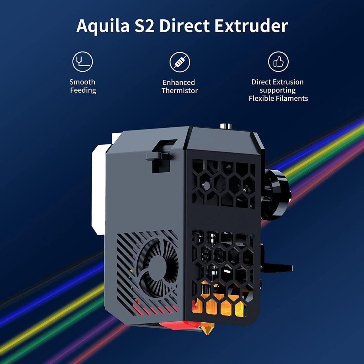 Alt view image 5 of 7 - Voxelab Aquila S2 3D Printer with High Temperature(300°C) Extruder, N32 Motherboard High Precision Printing, Removable PEI Coated Flexible Build Plate, Resume Printing 220 * 220 * 240mm