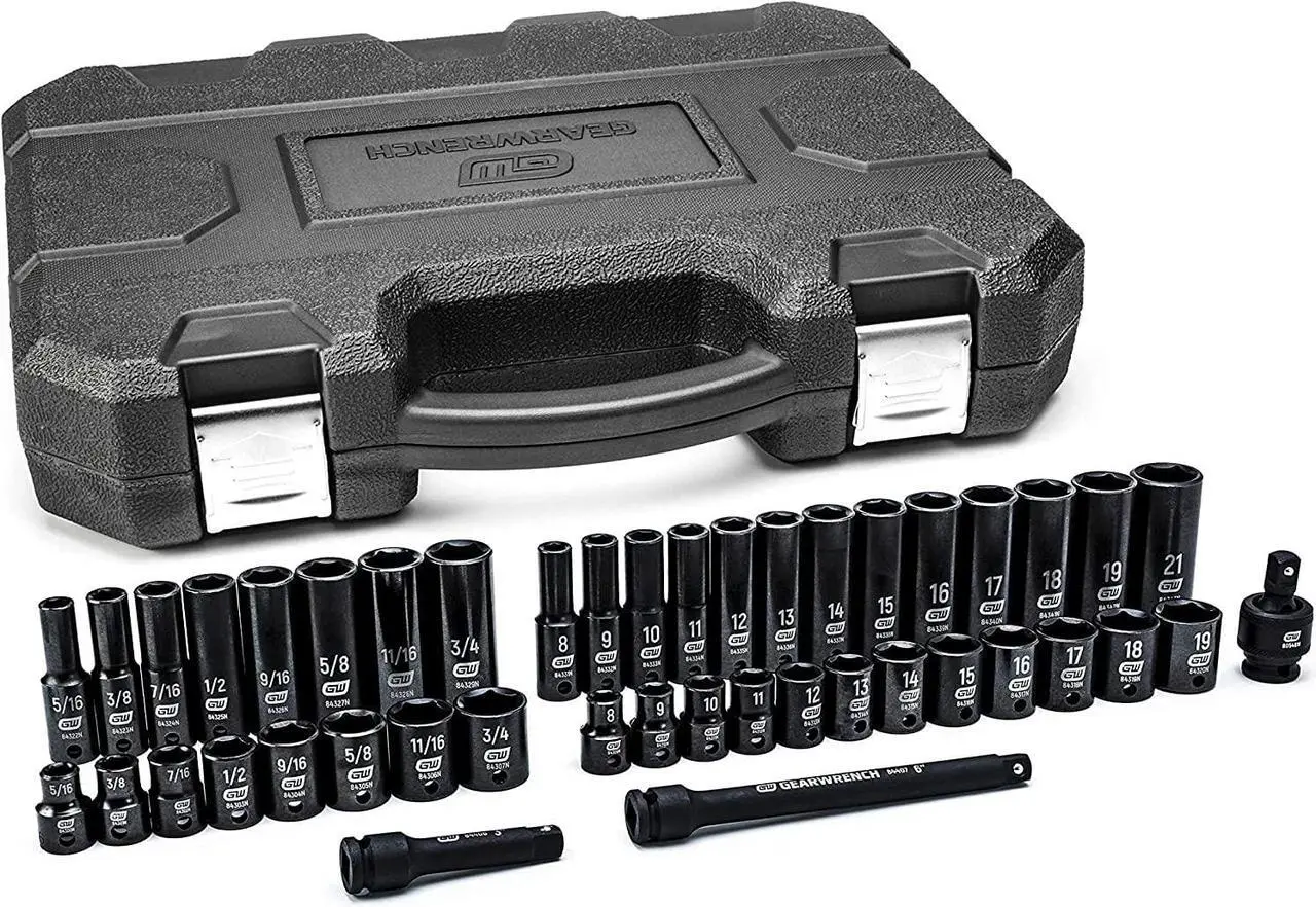 Main image of GEARWRENCH 44 Pc. 3/8" Drive 6 Point Standard & Deep Impact SAE/Metric Socket Set - 84916N