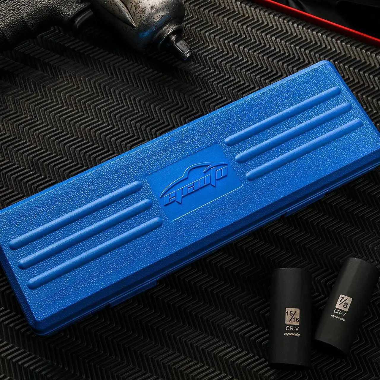 Alt view image 5 of 7 - EPAuto 1/2-Inch Drive SAE Deep Impact Socket Set, Cr-V, 6 Points, 11 Sockets