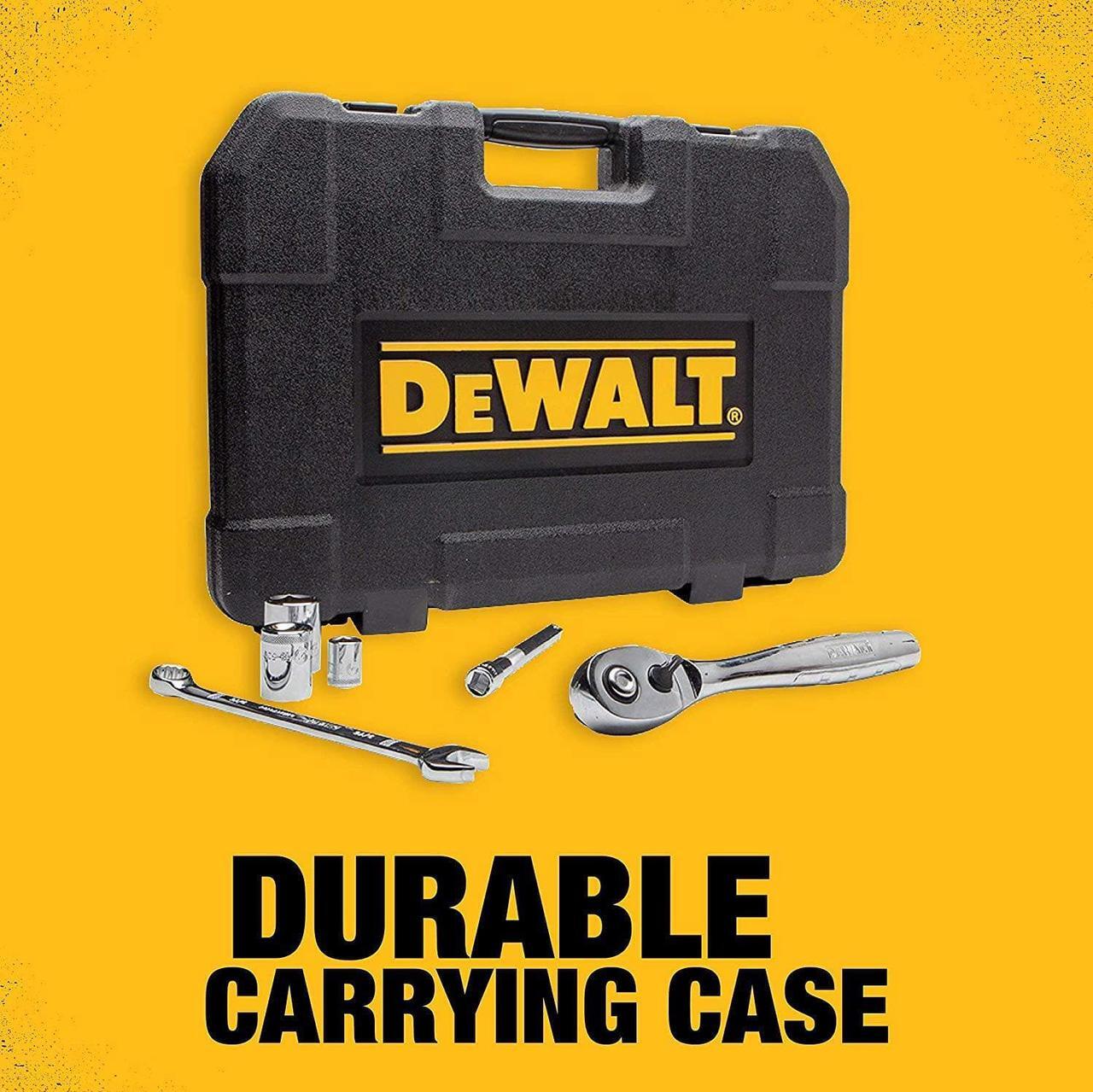 Alt view image 5 of 5 - DEWALT Mechanics Tool Set, SAE and Metric, 1/2, 1/4, 3/8 Drive Sizes, 192-Piece (DWMT75049)