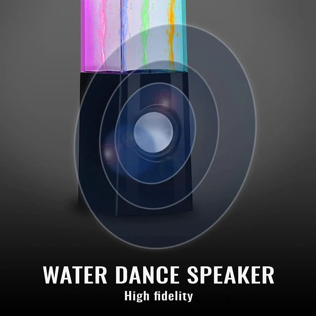 Alt view image 2 of 6 - Aoboo Led Color Computer Water Speakers with Light, USB Dancing Fountain Light Show Sound Speakers, 3.5mm Interface,Suitable for Laptop Speakers, Speakers for Desktop Computer (White)