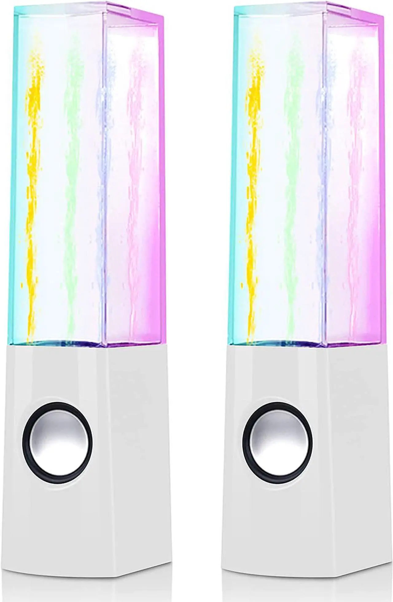 Main image of Aoboo Led Color Computer Water Speakers with Light, USB Dancing Fountain Light Show Sound Speakers, 3.5mm Interface,Suitable for Laptop Speakers, Speakers for Desktop Computer (White)