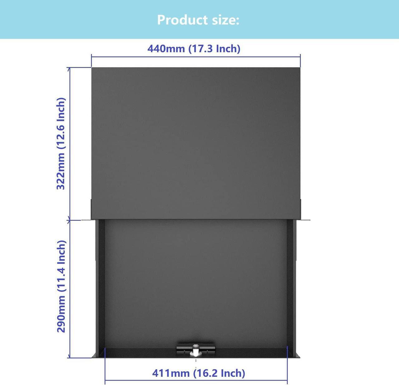 Alt view image 5 of 7 - 2U Server Cabinet Case 19 Inch Rack Mount Lockable Drawer with Key, 12.6 Inch Depth (2U)