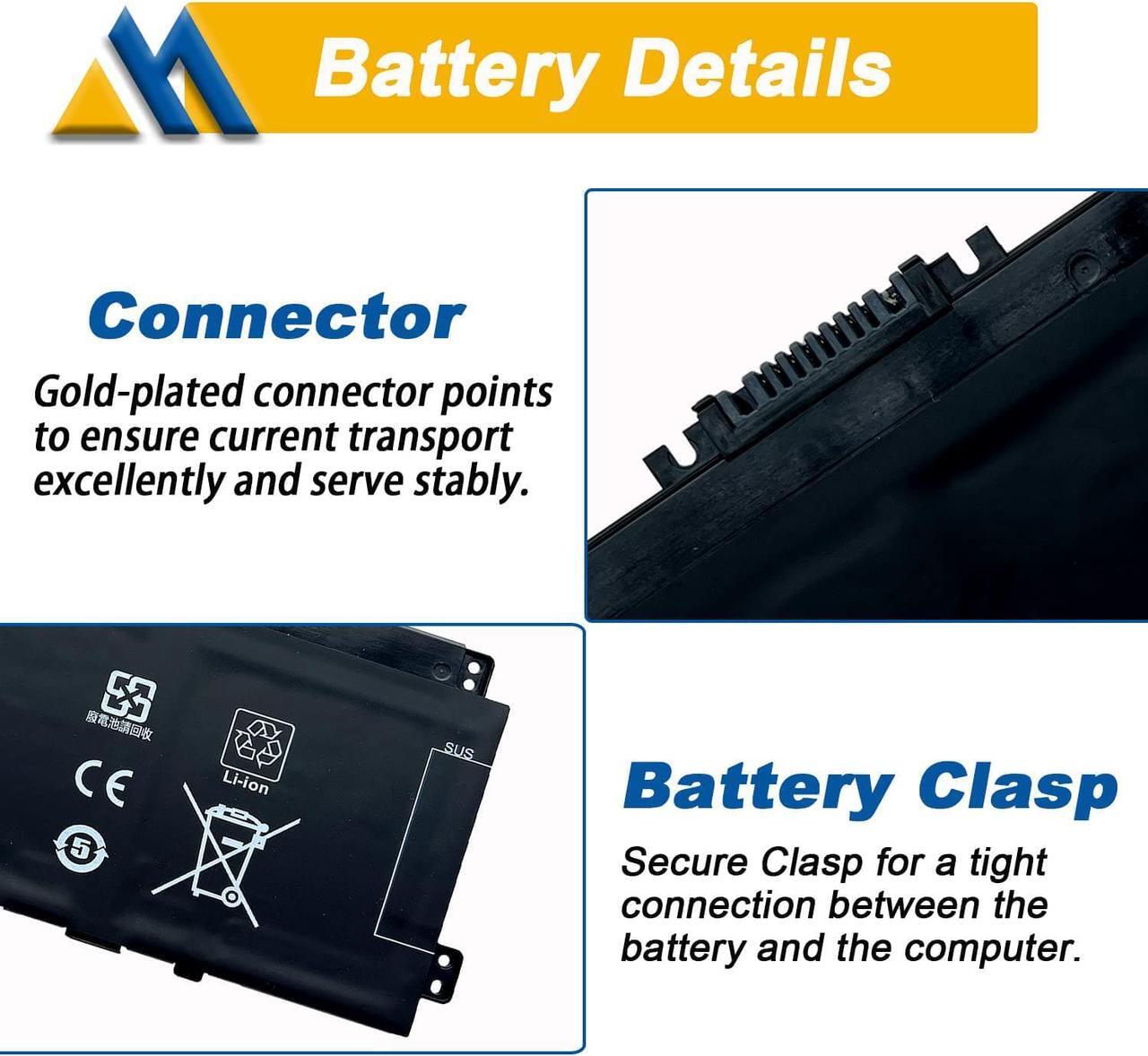 Alt view image 4 of 6 - PV03XL PP03XL Laptop Battery Replacement for HP Pavilion x360 13-BB 13-BB0000 14-DV 14-DW 14-DW000 14M-DW 14-DK 15-EH Series Notebook L83388-421 M01144-005 L83393-005 HSTNN-DB9X M01118-421 11.55V