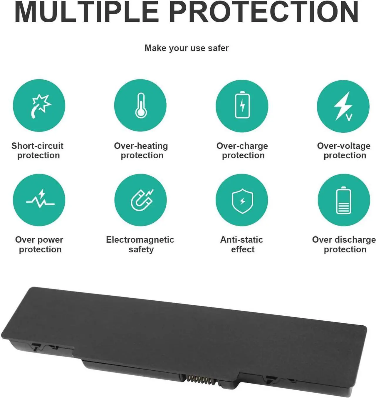 Alt view image 5 of 7 - TREE.NB Laptop Battery for Gateway NV52 NV53 NV54, AS09A31 AS09A61 AS09A51 AS09A41 AS09A71 AS09A75 Aspire 5532 5732Z eMachines E725 E525 E627 [6 Cells/5200mAh/58wh]