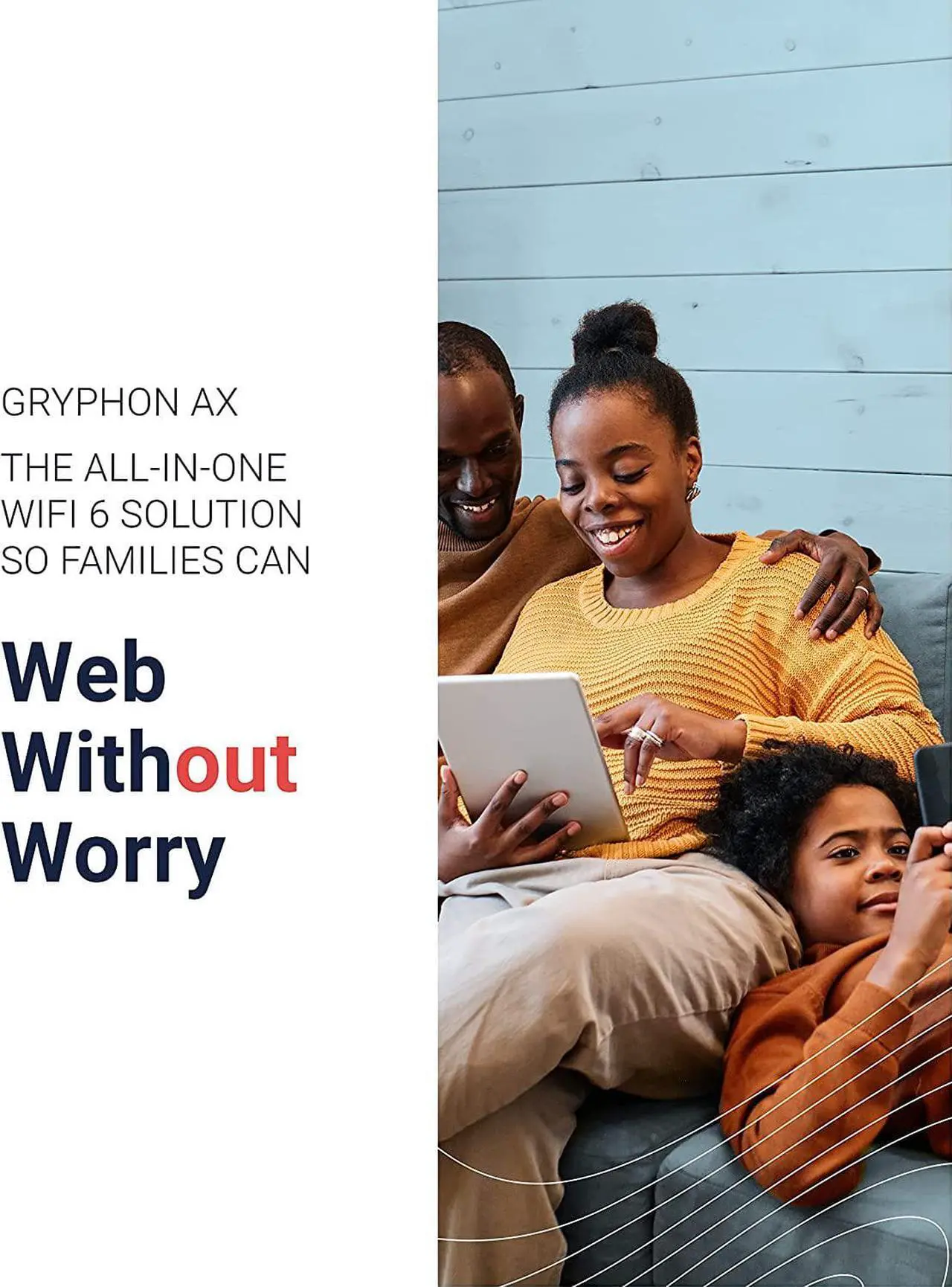 Alt view image 3 of 7 - Gryphon AX  Ultra-Fast Mesh WiFi 6 Parental Control Router  Advanced Content Filters and Next-Gen Firewall - 4.3 Gbps Across 3,000 sq. ft. per Router for Multi-Device Households