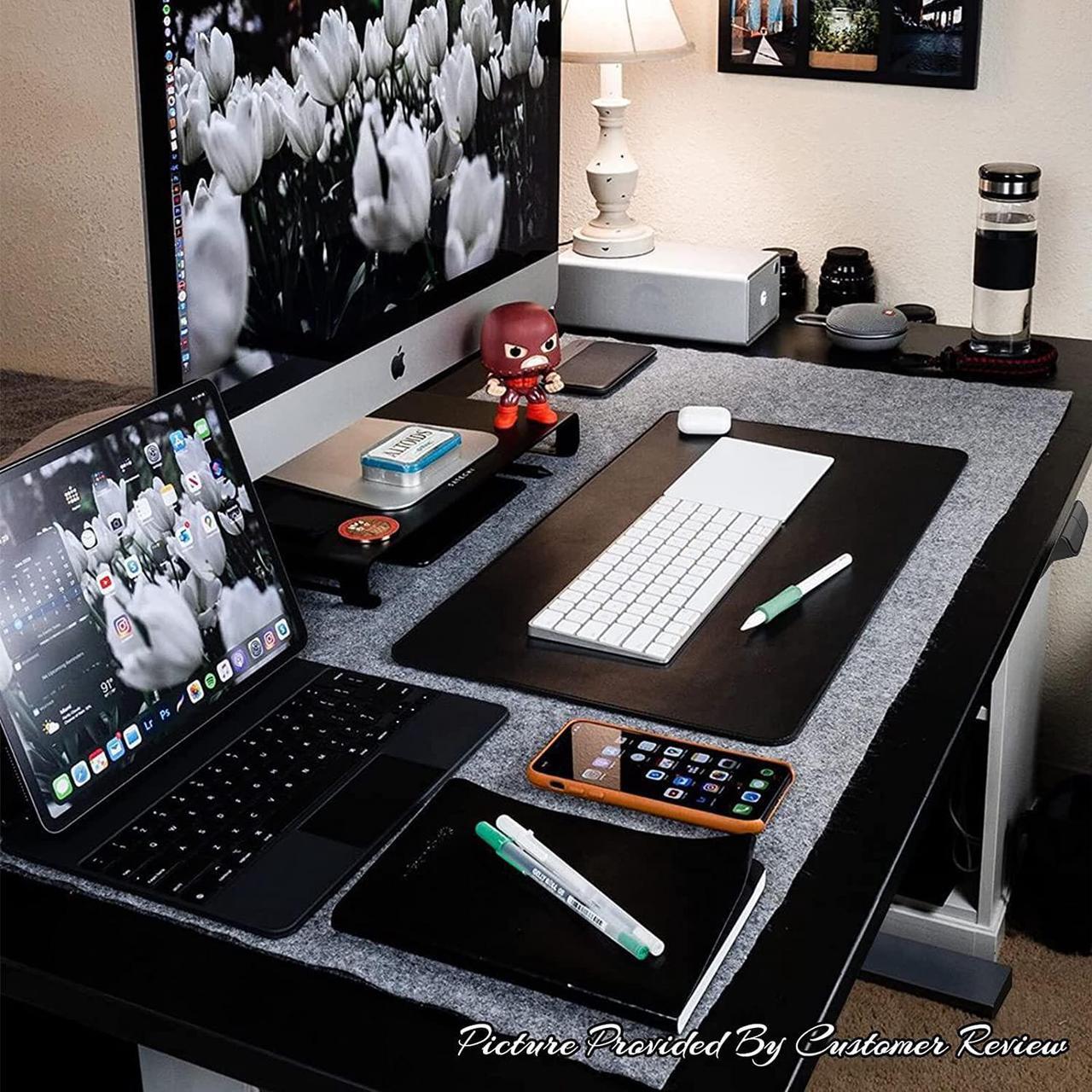 Alt view image 6 of 7 - FLEXISPOT Standing Desk 48 x 24 Inches Whole-Piece Desk Board Electric Stand Up Desk Height Adjustable Desk for Home Office Sit Stand Desk(Black Frame + 48" Black Top)
